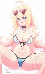 artist_request bikini breasts glasses noya_(stella_sora) seina_(stella_sora) stella_sora swimsuit
