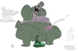 absurd_res alligator alligatorid anal anal_masturbation anal_penetration anthro anthro_penetrated balls bodily_fluids butt crocodilian cumming_from_penetration debudraws dildo dildo_in_ass dildo_insertion earbuds ejaculation electronics erection eyes_closed floating_eyebrows genitals gentle_lorenzo green_body hands-free headphones hi_res humanoid_genitalia humanoid_penis later_alligator male masturbation non-mammal_balls object_in_ass open_mouth overweight overweight_male penetration penis reptile scalie sex_toy sex_toy_in_ass sex_toy_insertion sharp_teeth sweat sweaty_body sweaty_butt teeth