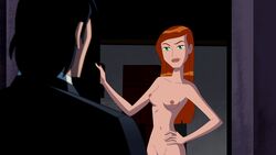 1boy 1girls ben_10 ben_10_alien_force boobs breasts curvy curvy_body curvy_female curvy_figure edit green_eyes gwen_tennyson gwen_tennyson_(alien_force) kevin_levin nipples red_hair screenshot screenshot_edit small_breasts thick_lips tits