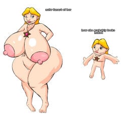 curvy curvy_figure hyper_breasts massive_breasts rose_sml scarmentor sml super_mario_logan thick_thighs