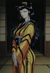 ai_generated benisato_(ninja_scroll) curvy_female kimono kunoichi ninja ninja_scroll sexy side_view