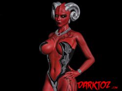 1girls 3d big_breasts bondage darktoz demon demon_girl devil dominatrix eyes female female_only femdom_city_(game) horn horned_humanoid horns red-skinned_female red_skin the_dark_mother_(fcg) watch