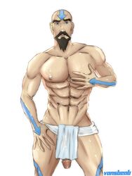 1boy air_nomad airbender_tattoo airbending avatar_legends bara big_balls big_penis clothing male male_only nickelodeon smooth_skin solo tenzin the_legend_of_korra vansbeab wardrobe_malfunction