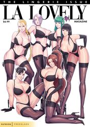 6+girls 6girls big_ass big_boobs big_breasts big_butt black_hair blonde blonde_hair bra breasts brown_hair cammy_white chun-li color colored colored_hair crossover darkstalkers dead_or_alive elbow_gloves fatal_fury female female_only freeglass glove gloves green_hair huge_tits human isabella_valentine king_of_fighters large_breasts magazine magazine_cover mai_shiranui medium_breasts morrigan_aensland multiple_girls muscular muscular_female nyotengu only_female panties pose posing seductive seductive_gaze seductive_look seductive_pose seductive_smile simple_background smile smiling snk soul_calibur stockings street_fighter succubus tagme text tits underwear white_background white_hair