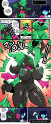 1girls 2boys anthro arched_back ass_expansion belly big_ass big_breasts black_fur blue_hair blue_skin breast_expansion bubble_butt bursting_breasts deltarune dialogue dungeon embarrassed erect_nipples female gender_transformation glasses goat green_glasses green_hat green_nipples growth holding_breast human kris_(deltarune) magic male male_to_female mtf_transformation muscular_thighs nipple_bulge pelvic_line pussy ralsei ralsei_(female) ralsei_with_black_fur red_scarf rosy_cheeks rule_63 sachasketchy shiny shocked surprised tail text_box text_bubble thick_thighs thigh_expansion thigh_gap thumbs_up tight_clothing torn_clothes transformation undertale_(series) wardrobe_malfunction witch_hat