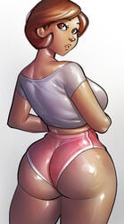 1girls ass big_ass big_butt booty_shorts bubble_ass bubble_butt curvy curvy_figure detailed disney elastigirl fat_ass fat_butt favorite female female_only helen_parr hot_pants hotpants large_ass large_butt looking_at_viewer looking_back milf oblivious panties ph pixar round_ass round_butt smooth_skin solo solo_female the_incredibles thick_ass thick_thighs white_background white_topwear wide_hips