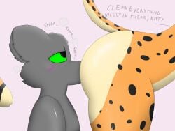 4:3 anal anthro bodily_fluids butt butt_sniffing cleaning domestic_cat dominant dominant_male duo facesitting felid feline felis hi_res licking looking_pleasured male mammal musk musky_butt nude oral pscapturas rimming sex sitting sitting_on_another smelly smelly_butt sniffing submissive sweat sweatdrop text tongue