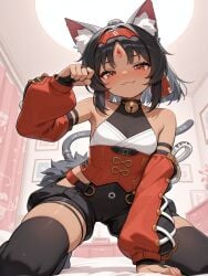 ai_generated ass cameltoe clothing nekomiya_mana pussy zenless_zone_zero