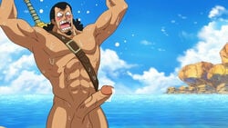 1boy artist_request edit edited erection kyros_(one_piece) male male_only nude one_piece screenshot_edit solo solo_male toei_animation