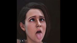 1girls 3d animated capcom female female_focus female_only jill_valentine jill_valentine_(sasha_zotova) no_eyewear no_sound resident_evil resident_evil_3 resident_evil_3_remake solo tagme tongue tongue_out video webm what