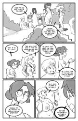 black_and_white clover_(the_rock_cocks) comic completely_nude completely_nude_female coral_(the_rock_cocks) dakota_(the_rock_cocks) elizabeth_santos leslie_brown nude_hiking steg_(the_rock_cocks) suria_(the_rock_cocks) the_rock_cocks