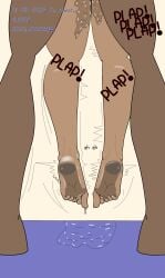 arabian_female brown_skin climax curling_toes dangling_legs dark-skinned_female dark-skinned_male dripping dripping_pussy implied_penetration implied_sex kamala_khan loving_it marvel marvel_comics miles_morales ms._marvel muslim muslim_female pakistani_female plap plapping puddle sound_effects spider-man_(series) twitching