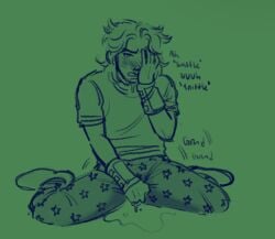 embarrassed johnny_joestar jojo's_bizarre_adventure piss_soaked_clothes pissing steel_ball_run watersports wetting wetting_self