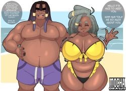 cross_samax dark-skinned_female gilf gloria_edwards_(cross_samax) huge_breasts thick_thighs veiny_breasts