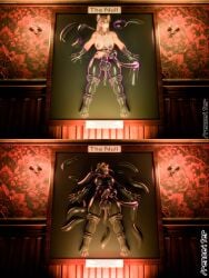3d_(artwork) absurd_res animal_genitalia animal_penis animate_inanimate anthro ball_massage balls bdsm bondage bound comic cursed_object digital_media_(artwork) encasement english_text equine_genitalia equine_penis felid female genitals gynomorph hand_on_wall hanging_from_wall hi_res intersex latex latex_manipulation latex_tentacles lira_(remix1997) living_latex mammal massaging_balls mimic on_wall penetration penis prehistoric_species renceifer restrained restrained_by_tentacles rubber_encasement saber-toothed_tiger sex solo tentacle_in_urethra tentacle_penetration tentacle_sex tentaclejob tentacles text urethral urethral_penetration