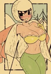 1girls 2020s 2026 2d black_hair bra breasts female female_only jeffmiga jucika jucika_(comic) light-skinned_female light_skin pants png short_hair solo solo_female tagme