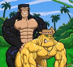 2021 abs alien all_fours anthro anthro_on_anthro anthro_penetrated anthro_penetrating anthro_penetrating_anthro ape big_muscles bodily_fluids cartoon_network clenched_teeth clothing cum cum_in_ass cum_inside cum_on_partner cum_on_self cum_on_shoulder cum_on_stomach cum_splatter cum_while_penetrated dexter's_laboratory dial_m_for_monkey doggy_style duo ejaculation erection felid foreskin from_behind_position genital_fluids genitals haplorhine hat headgear headwear hi_res humanoid_genitalia humanoid_penis huntor jewelry lion male male/male male_penetrated male_penetrating male_penetrating_male mammal muscular muscular_anthro muscular_male nanbuskhan navel necklace nipples nude outside pantherine pecs penetration penis primate sex simion smile sweat teeth triceps uncut vein veiny_muscles