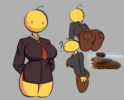1girls 2d 2d_artwork ass ass_focus bottomless female female_only grey_background simple_background smile smiley_face tagme tagme_(artist) tagme_(character) yellow_body yellow_skin youtube