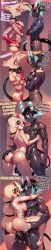 1boy 1girls abs ai_generated angel_dust_(hazbin_hotel) balls bare_arms bare_breasts bare_legs bare_shoulders bare_thighs big_balls big_breasts big_penis blush charlie_morningstar_(hazbin_hotel) cocky69 color comic_strip cum cum_in_pussy cum_inside cumming cumming_while_penetrating english_text female hazbin_hotel hi_res huge_cock large_breasts looking_at_another male male/female massive_penis muscles muscular muscular_male nipples nude nude_female nude_male pussy smug smug_face text thick_thighs zalgrath