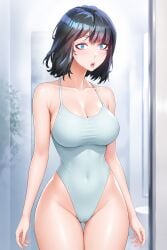 ai_generated big_body childhood_friend eyelashes hot large_ass large_breasts manhwa pornhwa surprised_expression white_skin