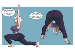 aunt_may glassfish marvel peter_parker spider-man_(series) ultimate_spider-man_(show) yoga_pants