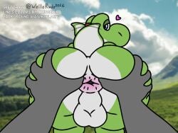 1ambiguous 1guy 1male 2026 ambiguous_gender ambiguous_species anon anonymous_character anthro anus anus_focus balls ballsack blurred_background blurry_background butt butt_crack butt_focus butt_grab collaboration cringebird digital_drawing_(artwork) digital_media_(artwork) furry gray_body green_body heart heart_symbol hills ludoroo male mario_(series) nature nature_background nintendo nude perspective photo_background pov public public_exposure public_nudity scenery signature tagme tail tail_motion tailwag text unsplash wallarudo watermark yoshi