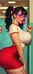 ai_generated alluring big_ass big_boobs big_breasts bimbo bimbo_lips blue_eyes braces breasts cheekbones cock_hungry crop_top curvaceous curvaceous_female curves eyelashes female_focus glasses glasses_on_face gnarrl juicy_thighs lipstick lollipop looking_at_viewer medium_breasts midriff naughty naughty_girl nerdy offering_blowjob offering_oral offering_sex perky_breasts pigtails plump_lips plump_thighs poking_out purple_glasses round_ass round_breasts round_butt schoolgirl seduction seductive seductive_look seductive_mouth seductive_pose sexy_pose short_skirt short_sleeves side_profile side_view slutty_female slutty_waist solo_focus standing sucker tease teasing teasing_viewer teen tight_clothes tight_clothing tight_fit tight_skirt twintails