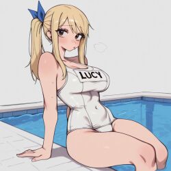 ai_generated blonde_hair fairy_tail lewd lucy_heartfilia sensual sexy swimwear