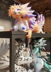 3d_(artwork) absurd_res after_sex animal_genitalia animal_penis anthro areola big_breasts big_butt big_penis blender_(artwork) blender_cycles_(artwork) bodily_fluids body_worship breasts breath bucket butt clenched_teeth collaborative collaborative_sex collar container cum cum_collecting cum_in_bucket cum_in_container cum_on_breasts cum_on_face digital_media_(artwork) dragon dripping drooling emerald_hiddenonez equine_genitalia equine_penis excessive_cum excessive_genital_fluids eye_roll face_lick fangs felid female flared_penis fur furniture genital_fluids genital_worship genitals glowing glowing_eyes green_eyes green_nipples group group_sex gynomorph gynomorph/female gynomorph/female/female hair hair_over_eye handjob hi_res hiddenonez holding_bucket holding_container holding_object holding_penis intersex intersex/female kneeling leopard_spots licking looking_pleasured mammal milking_table multicolored_body multicolored_fur mythological_creature mythological_scalie mythology nipples novabeast oral orange_body orange_fur orgasm orgasm_face pantherine penile penis penis_lick penis_milking penis_worship piercing precum precum_drip purple_areola purple_nipples purple_penis sabertooth_(anatomy) saliva saliva_string scalie sex snow_leopard spots table teeth thick_thighs threesome tongue tongue_out towel trio two-handed_handjob white_breasts