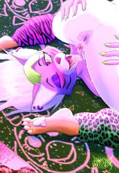 2_horns 69_position absurd_res ambient_lighting anthro anus avian bedding bedroom bedroom_eyes bird blanket bodily_fluids bottomless butt canid canine canis chicken claws close-up clothed clothing colored_lighting cunnilingus duo ear_piercing ear_ring ejaculation eyeshadow feet female female/female finger_claws fingers five_nights_at_freddy's five_nights_at_freddy's:_security_breach fluffy fluffy_tail fluid-body foreshortening fur galliform genital_fluids genitals glamrock_chica glistening glistening_bodily_fluids glistening_body glistening_genital_fluids glistening_genitalia glistening_vaginal_fluids glistening_vulva green_hair hair hand_on_butt hartery hi_res high-angle_view horn humanoid_genitalia humanoid_vulva inside legwear long_hair looking_at_viewer looking_pleasured lying makeup mammal multicolored_body multicolored_skin narrowed_eyes neon_lighting night nude nude_anthro nude_female on_back one_eye_closed open_mouth oral pattern_clothing pattern_legwear pawpads phasianid piercing pink_lighting presenting presenting_anus presenting_vulva purple_body purple_fur ring_piercing roxanne_wolf saliva saliva_on_tongue scottgames seductive sex smile smiley_face smiling_at_viewer sparkles spread_legs spreading steel_wool_studios tail two_tone_body two_tone_skin vaginal vaginal_fluids vaginal_squirting vinyl_record vulva wet wet_body wet_fur white_body white_fur wolf yellow_eyes