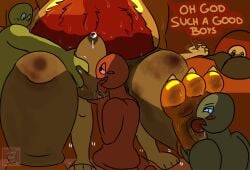 5boys anthro aroused aroused_by_another aroused_face aroused_male aroused_smile barazoku barefoot beer_belly belly belly_hair belly_tuft big_belly big_bulge big_muscles bodily_fluids body_hair bottomwear bowser bulge bulge_focus bulge_fondling bulge_grab bulge_in_face bulge_lick bulge_rubbing butt butt_focus butt_sniffing chair claws clothed clothing comic crotch_focus crotch_fondling crotch_grab crotch_in_face crowd danyredlion detailed_bulge dialogue dirty dirty_feet dirty_pants dominant dominant_anthro dominant_male domination/submission dripping english_text erection erection_under_clothing erection_under_pants face_in_crotch facesitting fat fat_belly fat_male feet fellatio fellatio_through_clothing fondling_bulge foot_fetish foot_lick furniture gay genital_fluids genital_outline genitals green_body green_scales grey_bottomwear grey_clothing grey_pants grope group hair hand_on_bulge hand_on_crotch handjob handjob_through_clothing happy_trail hi_res holding_bulge holding_crotch holding_erection human human_male kneeling kneeling_on_ground kneeling_oral_position koopa larger_anthro larger_male leaking_precum licking licking_crotch looking_pleasured low-angle_view male male/male mammal manly mario_(series) muscles muscular muscular_anthro muscular_arms muscular_male muscular_thighs nintendo on_chair oral oral_through_clothing orange_body orange_scales overweight overweight_anthro overweight_male pants penile penis penis_lick penis_outline precum precum_drip precum_from_penis precum_on_own_penis precum_on_penis precum_through_clothing precum_through_pants presenting presenting_belly presenting_body presenting_bulge public public_sex red_hair reptile rubbing_bulge rubbing_crotch scales scalie sex showing_off_muscles sitting sitting_on_another sitting_on_chair sitting_on_partner size_difference smaller_human smaller_male sniffing speech_bubble spread_legs spreading squeezing_bulge submissive submissive_human submissive_male sweat sweatdrop sweaty_belly sweaty_body tenting text thick_arms thick_thighs tongue topless topless_anthro topless_male tough_guy tuft wet wet_clothing yellow_body yellow_scales
