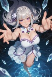 ai_art ai_generated art cartoon_art emilia honeywaifu nsfw rezero thick_women