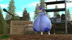 2021 3d animal_crossing animated breasts feline female female_focus gender_bender genderswap genderswap_(mtf) hyper hyper_breasts moe_(animal_crossing) nintendo nipples no_sound rgtdwtbr rule_63 self_upload source_filmmaker tagme video