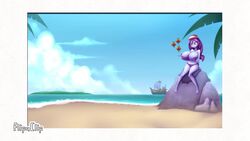 1girls 3rd_party_watermark animated breast_expansion flipaclip metachoke no_sound pirate purple_skin risky_boots shantae slideshow tagme video wayforward