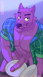 1boy abs anthro ass balls bedroom_eyes bernard_(ok_k.o.!_lbh) big_penis boner canid canine canis cartoon_network chicobo dilf erection fur furry furry_only genitals hi_res humanoid_genitalia humanoid_penis looking_at_viewer male male_anthro male_only mammal mature mature_male muscular muscular_anthro muscular_male mythological_canine mythological_creature mythology narrowed_eyes nipples nude nude_anthro nude_male ok_k.o.!_let's_be_heroes pecs penis purple_body purple_fur purple_nipples seductive simple_background smile smiling_at_viewer solo vein veiny_penis were werecanid werecanine werewolf wolf