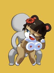 against_glass animal_crossing anthro bear breasts breasts_on_glass faceless_male female female_penetrated flower_in_hair human_on_anthro june_(animal_crossing) male male/female male_human/female_anthro male_on_anthro male_penetrating male_penetrating_female minus8 nintendo nipples nude penis pussy sex straight tagme ursid ursine