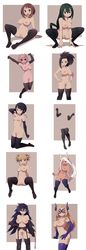 censored clothing exposed_torso footwear hagakure_tooru_(invisible) handwear has_uncensored_version himiko_toga kyoka_jiro lamb-oic029 midnight_(my_hero_academia) mina_ashido miruko momo_yaoyorozu mostly_nude mount_lady my_hero_academia nemuri_kayama nude ochako_uraraka pubic_hair rumi_usagiyama thigh_highs tooru_hagakure tooru_hagakure_(invisible) tsuyu_asui yuu_takeyama