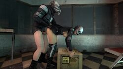 1boy 1girls 3d animated bent_over bouncing_breasts breasts creampie cum cum_in_pussy cum_inside erect_penis erection exposed_breasts faceless_male fat_ass female female_penetrated fluids from_behind gas_mask half-life half-life_(series) half-life_2 human human_female human_male human_only human_penetrated human_penetrating human_penetrating_female human_penetrating_human male male_penetrating male_penetrating_female male_penetrating_human medium_breasts metrocop moan moaning mr._tucket pants_down penetration penis sex sfm sound source_filmmaker straight uniform video