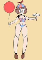 balloon balloon_babe_(fnia) balloon_boy_(fnaf) blue_eyes brown_hair five_nights_at_freddy's five_nights_at_freddy's_2 hss_dada looking_at_viewer propeller_hat rule_63 smiling solo