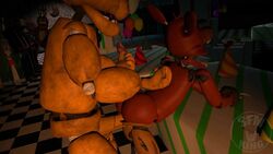 3boys 3d anal_penetration anal_sex animated animatronic anthro anthro_on_anthro anthro_penetrated ass bear being_watched big_penis bonnie_(fnaf) bunny canine checkered_floor dark_background five_nights_at_freddy's fox foxy_(fnaf) funny fur furry furry_only gay genitals golden_freddy_(fnaf) hook hook_hand huge_cock ingame_model living_machine long_penis male male_only male_penetrating_male mammal masturbation mp4 needs_tags night no_sound party penis pirate purple_body rabbit rape red_body red_fox robot robot_humanoid sfm_king source_filmmaker tagme video video_games voyeur voyeurism watermark