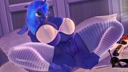 3d_(artwork) alicorn anthro ass big_breasts big_butt breasts clothing conditional_dnp digital_media_(artwork) equid equine feet female fishnet friendship_is_magic genitals hasbro hi_res horn mammal my_little_pony plump_labia princess_luna_(mlp) pussy snuddy solo source_filmmaker tight_clothing wings