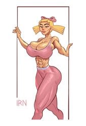 1girls abs aged_up ass biceps big_ass big_breasts big_butt big_lips bimbo blonde_hair breasts brown_eyes butt cleavage female female_only helga_pataki hey_arnold! hips huge_breasts iranon large_ass lips looking_at_viewer muscular_female narrowed_eyes nickelodeon nicktoons pale-skinned_female pale_skin perky_breasts sideboob skintight solo_female thick_eyebrows thick_thighs thighs twintails white_background