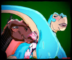 agron999 aladar anthro dinosaur_(film) disney duo furry gay kron low_res male male/male male_only penis