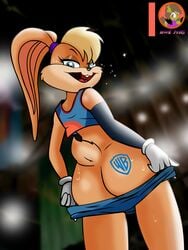 absurd_res animal_humanoid anthro ass exhibitionism female furry_tail hi_res humanoid lagomorph lagomorph_humanoid leporid leporid_humanoid logo_parody lola_bunny looney_tunes mammal mammal_humanoid moon_pearl mooning partial_nudity rabbit rabbit_humanoid raised_tail solo succubi_samus warner_brothers