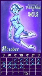 ass blue_skin breasts calendar dat_ass ghost hanna-barbera mexicanjoe phantasma_phantom scooby-doo scooby-doo_and_the_ghoul_school tagme white_hair