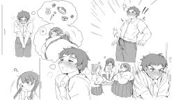 bbw belly comic dasan24 daydream erection fat_female hiding laugh sequence steaming_body twintails