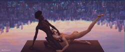 1boy 1girls 3d 3d_(artwork) barefoot blowjob canon_couple couple dark-skinned_male feet female gwen_stacy gwen_stacy_(spider-verse) interracial jerking licking_balls light-skinned_female male marvel miles_morales miles_morales_(spider-verse) moaning_in_pleasure nude nude_female nude_male penis_grab petite redvenom soles spider-gwen spider-man:_across_the_spider-verse spider-man:_into_the_spider-verse spider-man_(miles_morales) spider-man_(series) toes