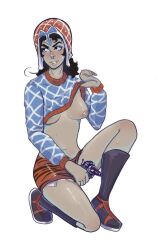 1girls breasts clothing exposed_breasts female female_only guido_mista jojo's_bizarre_adventure rule_63 solo vento_aureo