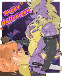 amped_toxtricity anthro artisticwolfie balls bara big_balls big_pecs big_penis boner erection fucking_pumpkin huge_cock long_tongue male male_only muscles muscular nintendo penis pokemon pumpkin pumpkin_masturbation solo solo_male tagme text toxtricity tsukielewds