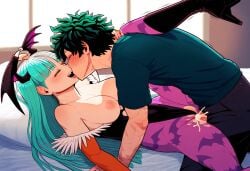 1boy 1boy1girl 1girls ai_generated big_breasts blush boku_no_hero_academia breasts breasts_out clothed clothed_sex crossover cum cum_in_pussy cum_in_vagina cum_inside cum_inside_pussy cum_inside_vagina curvy darkstalkers dreson female female_penetrated green_hair happy_sub huge_breasts izuku_midoriya kiss kiss_on_lips kissing leg_behind_head leg_on_shoulder leg_over_shoulder leg_up light_green_hair light_skin long_hair looking_pleasured male male/female male_penetrating male_penetrating_female mating_press messy_hair missionary missionary_position morrigan_aensland my_hero_academia older_female older_woman_and_younger_boy pleasure_face sharp_teeth succubus succubus_wings vampire_teeth wings_on_head younger_male younger_penetrating_older